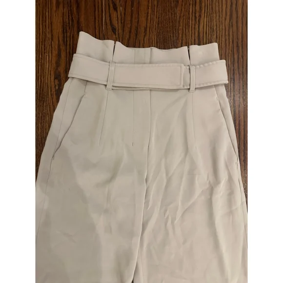 Women's Babaton Jermaine Beige Wide Leg Pants Size 4 - Picture 3 of 12